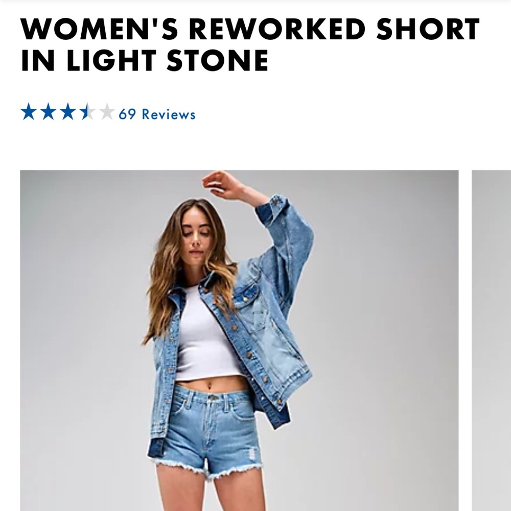 Wrangler Womens Reworked Shorts - Picture 6 of 6